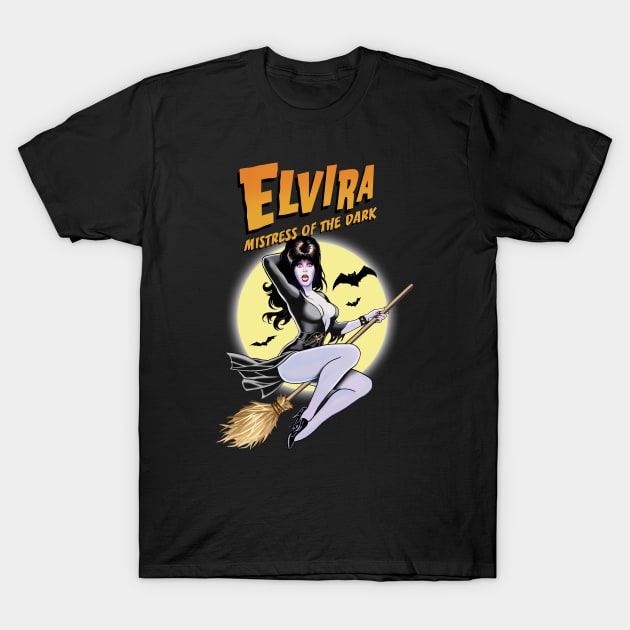 Elvira Halloween Moon T-Shirt by Gothic Rose